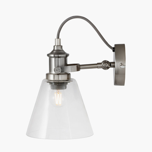 Pacific Lifestyle Chaplin Chrome And Glass Wall Light