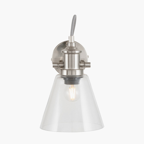 pacific lifestyle Chaplin Chrome and Glass Wall Light