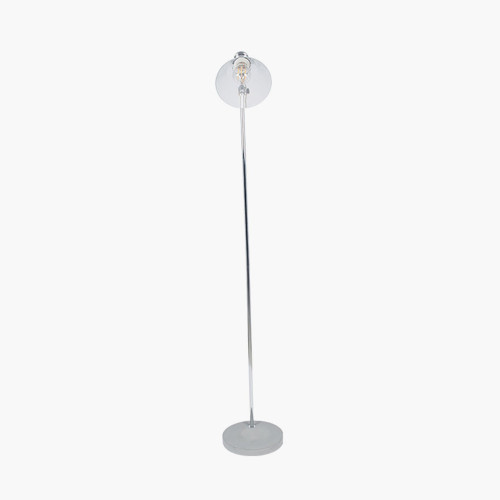 Pacific Lifestyle Chaplin Concrete And Brushed Chrome Floor Lamp