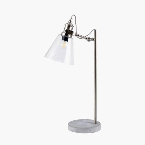 Pacific Lifestyle Chaplin Concrete And Brushed Chrome Table Lamp