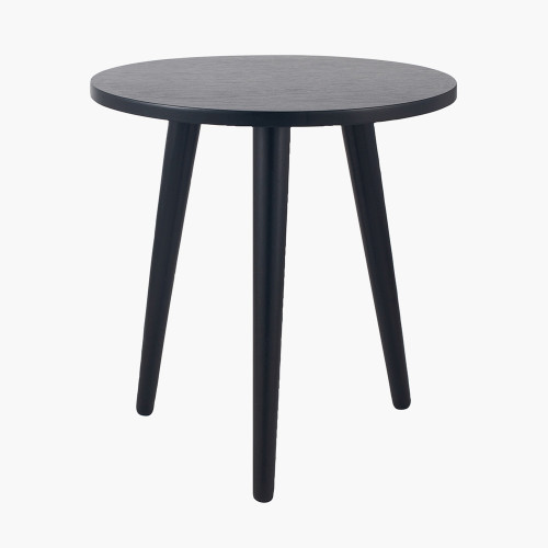 Pacific Lifestyle Chelmsford Satin Black Pine Wood Side Table