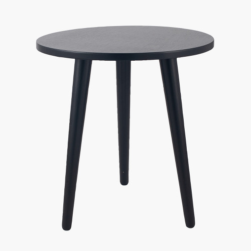 Pacific Lifestyle Chelmsford Satin Black Pine Wood Side Table