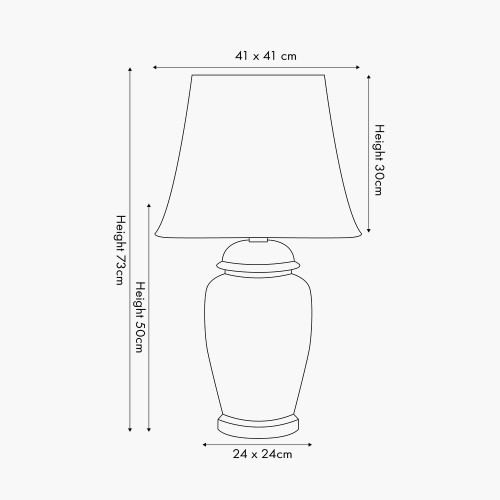 Pacific Lifestyle Chika Blue And White Ceramic Ginger Jar Table Lamp