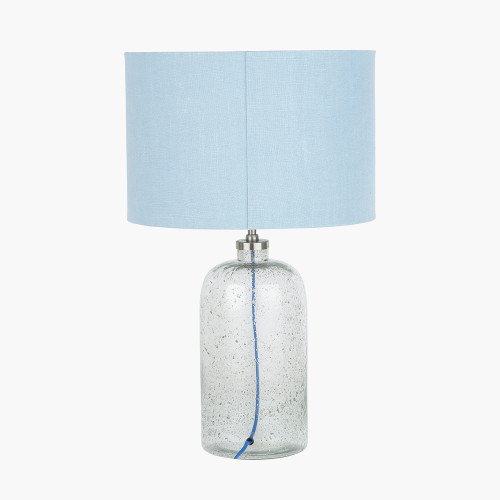 Pacific Lifestyle Chinon Glass Table Lamp Base And Shade Delft