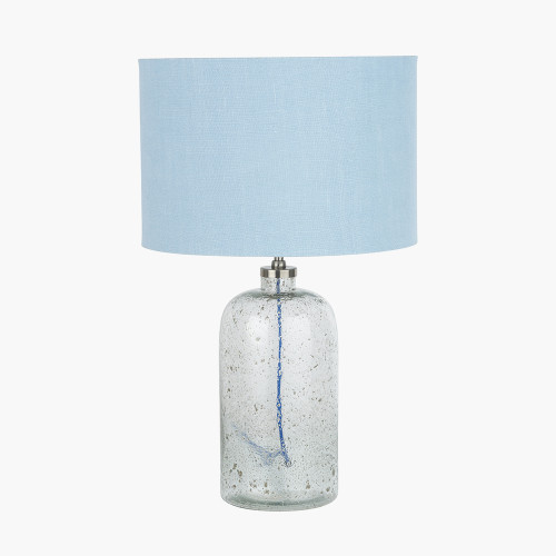 Pacific Lifestyle Chinon Glass Table Lamp Base And Shade Delft