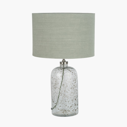 Pacific Lifestyle Chinon Glass Table Lamp Base And Shade Moss
