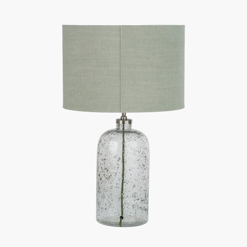 Pacific Lifestyle Chinon Glass Table Lamp Base And Shade Moss