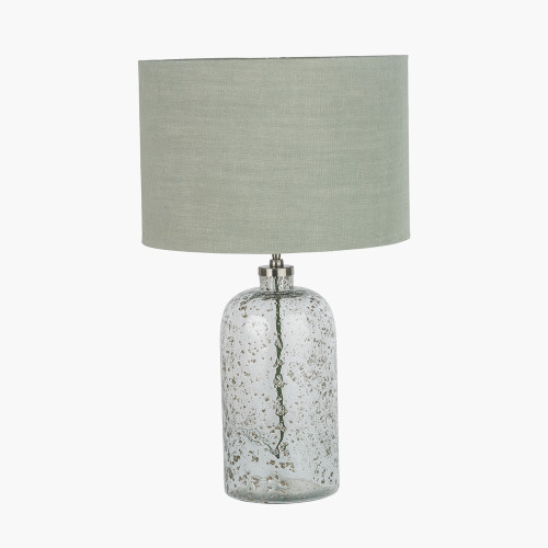 pacific lifestyle Chinon Glass Table Lamp Base and Shade Moss