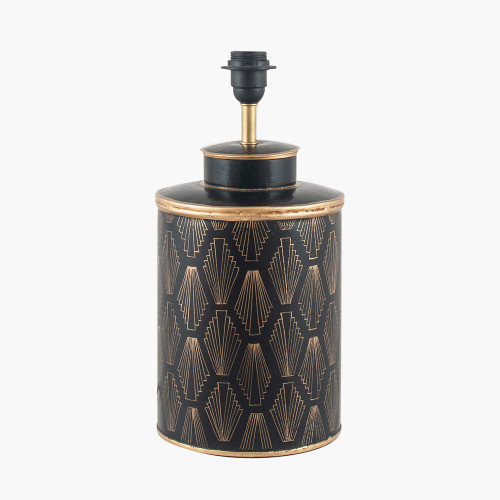 pacific lifestyle Chrysler Black Art Deco Hand Painted Table Lamp Base