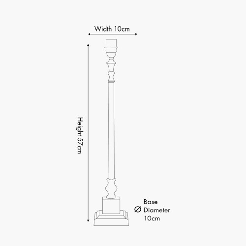 Pacific Lifestyle Claudius Gold Metal Stick Table Lamp Base