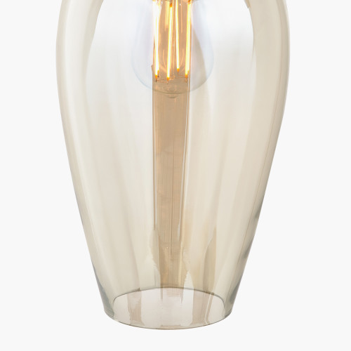 Pacific Lifestyle Clio Antique Silver Metal And Lustre Glass Pendant