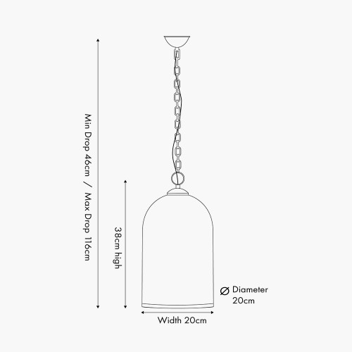 Pacific Lifestyle Cloche Clear Glass And Silver Pendant