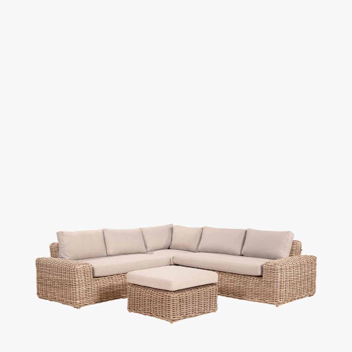 pacific lifestyle Como Natural Antique Outdoor Corner Seating Set
