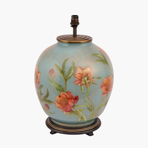 pacific lifestyle Coral Peony Large Glass Table Lamp Base