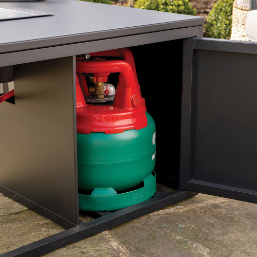 Pacific Lifestyle Cosiloft 100 Black And Grey Fire Pit Table