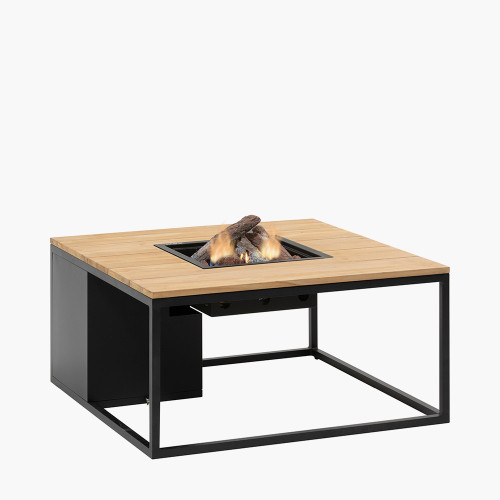pacific lifestyle Cosiloft 100 Black and Teak Fire Pit Table