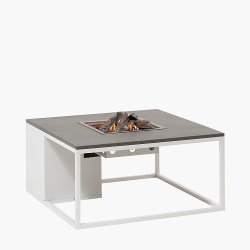 Pacific Lifestyle Cosiloft 100 White And Grey Fire Pit Table