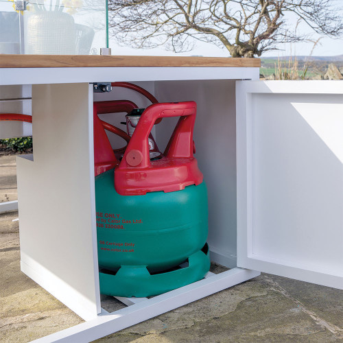 Pacific Lifestyle Cosiloft 100 White And Teak Fire Pit Table