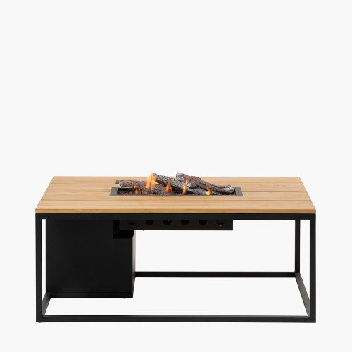 pacific lifestyle Cosiloft 120 Black and Teak Fire Pit Table