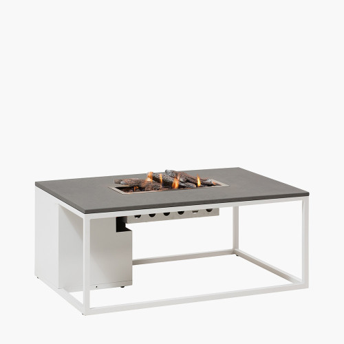 Pacific Lifestyle Cosiloft 120 White And Grey Fire Pit Table