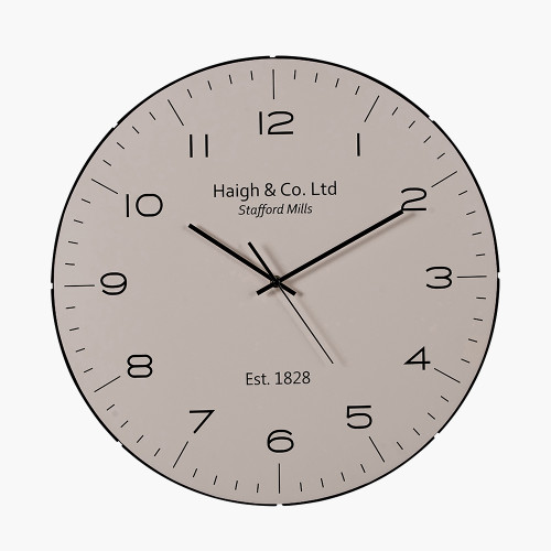 pacific lifestyle Cream and Black Dome Glass Wall Clock