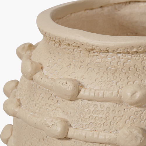 Pacific Lifestyle Cream Bobble Fibrestone Decorative Planter