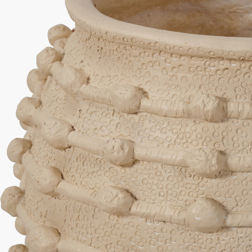 Pacific Lifestyle Cream Bobble Fibrestone Decorative Planter Large