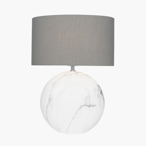 Pacific Lifestyle Crestola Large Marble Effect Ceramic Table Lamp