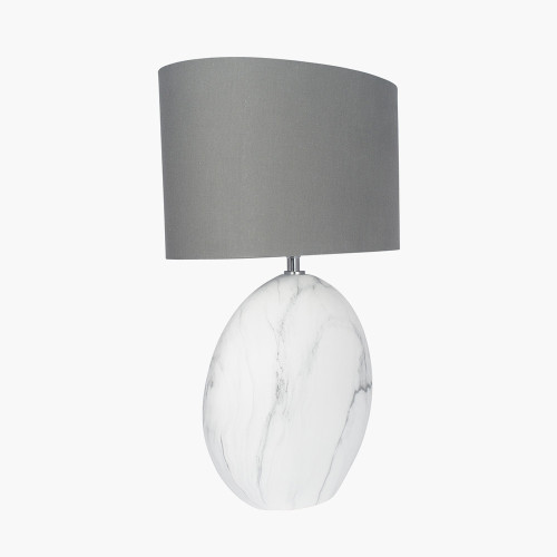 Pacific Lifestyle Crestola Large Marble Effect Ceramic Table Lamp