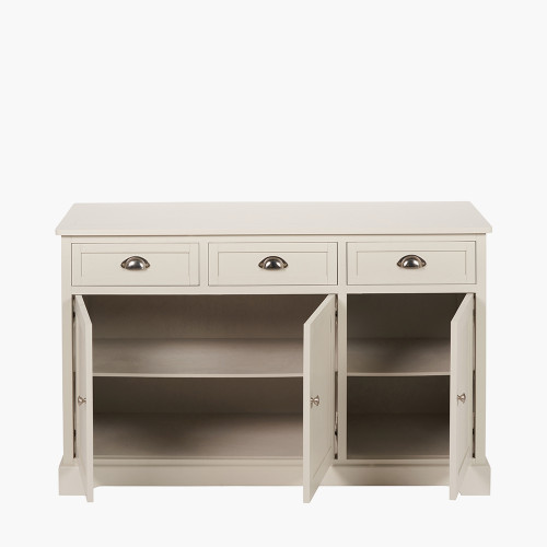 Pacific Lifestyle Croft Linen Pine Wood 3 Door 3 Drawer Unit