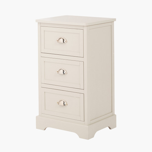 Pacific Lifestyle Croft Linen Pine Wood 3 Drawer Unit