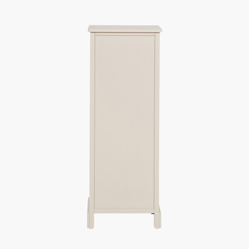 Pacific Lifestyle Croft Linen Pine Wood 5 Drawer Tall Unit