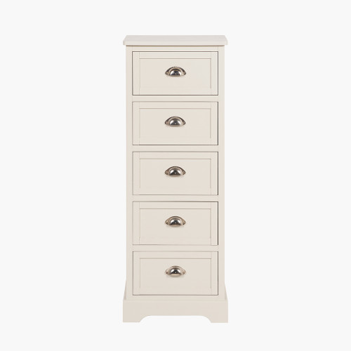 pacific lifestyle Croft Linen Pine Wood 5 Drawer Tall Unit pacific lifestyle Croft Linen Pine Wood 5 Drawer Tall Unit