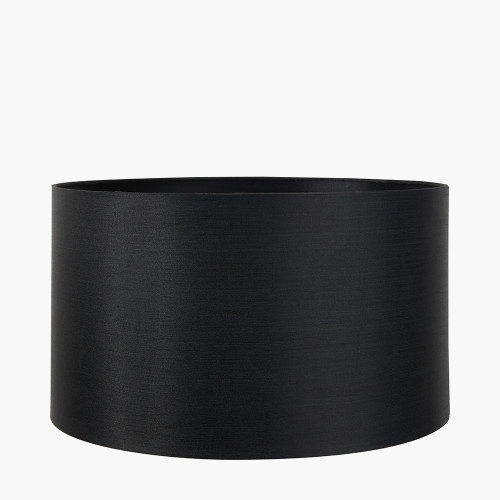 Pacific Lifestyle Dachshund Red Hand Painted Metal Table Lamp Base With Zara 40cm Black Silk Cylinder Lampshade