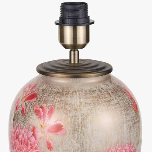 Pacific Lifestyle Dahlia Alstroemeria Medium Glass Lamp Base