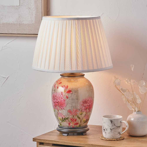 Pacific Lifestyle Dahlia Alstroemeria Medium Glass Lamp Base