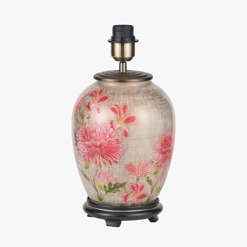 pacific lifestyle Dahlia Alstroemeria Medium Glass Lamp Base