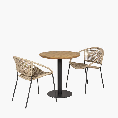 Pacific Lifestyle Dakota Natural Wheat Outdoor Bistro Set