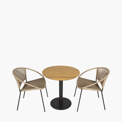 Pacific Lifestyle Dakota Natural Wheat Outdoor Bistro Set