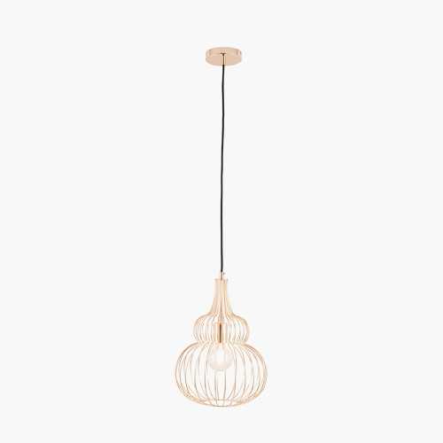 Pacific Lifestyle Dania French Gold Metal Wire Shaped Pendant