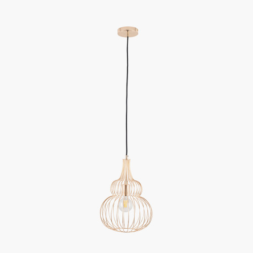 Pacific Lifestyle Dania French Gold Metal Wire Shaped Pendant