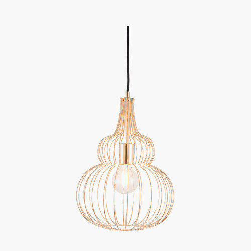 Pacific Lifestyle Dania French Gold Metal Wire Shaped Pendant