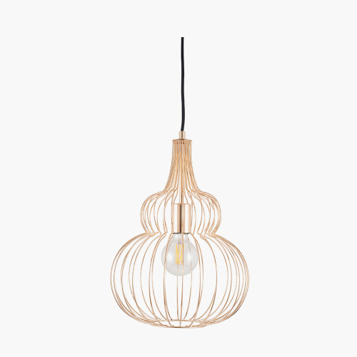 pacific lifestyle Dania French Gold Metal Wire Shaped Pendant