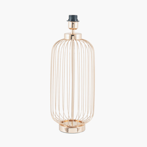pacific lifestyle Dania French Gold Metal Wire Tall Table Lamp Base