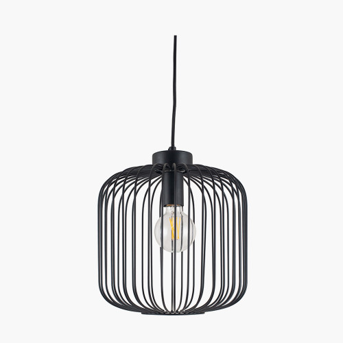 pacific lifestyle Dania Matt Black Metal Wire Pendant