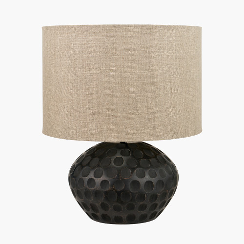 Pacific Lifestyle Dante Antique Black Mango Wood Table Lamp
