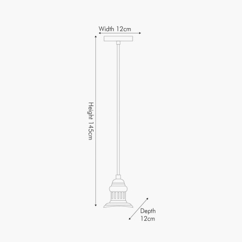 Pacific Lifestyle Dark Antique Silver Metal Electrical Ceiling Fitting For Café And Dome Pendants