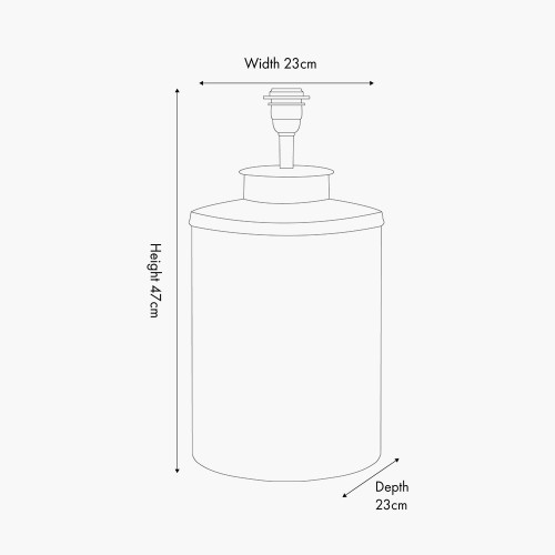 Pacific Lifestyle Deco Black Geo Art Deco Hand Painted Table Lamp Base