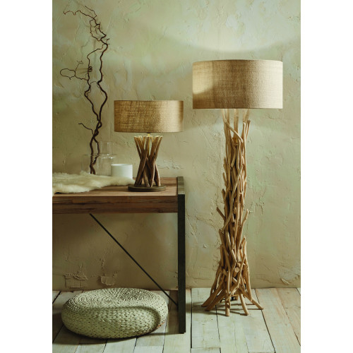 Pacific Lifestyle Derna Drift Wood & Natural Jute Floor Lamp