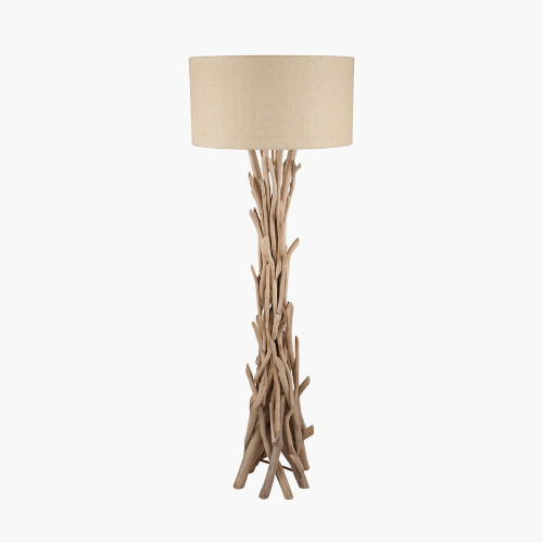 pacific lifestyle Derna Drift Wood & Natural Jute Floor Lamp